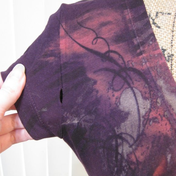 NWT Express purple graphic tee t shirt top XS extra small - Picture 2 of 6